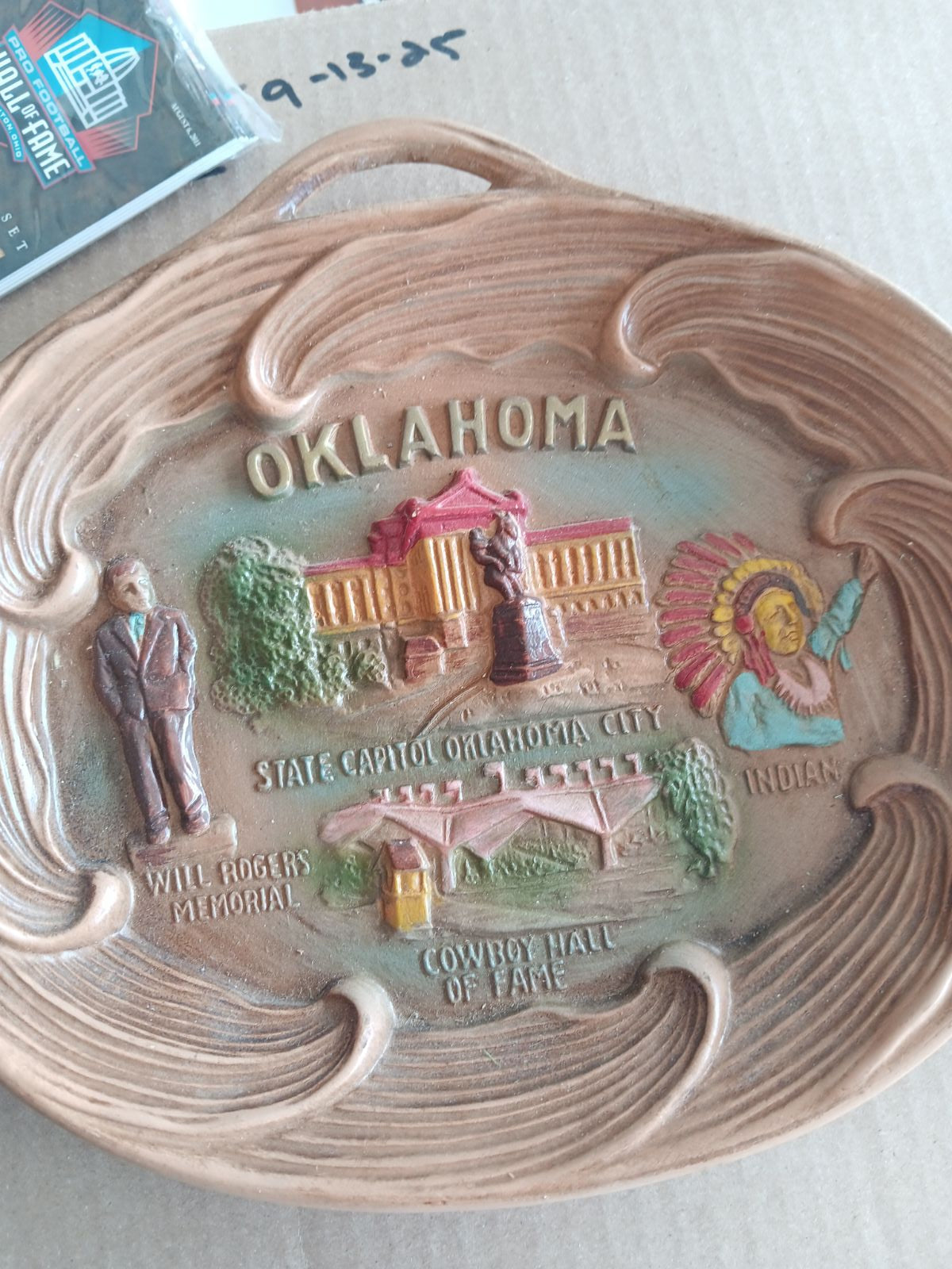 Vintage Oklahoma Souvenir wall plate